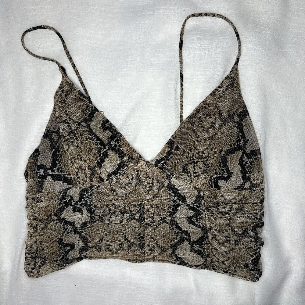 Urban Outfitters snakeskin print crop top